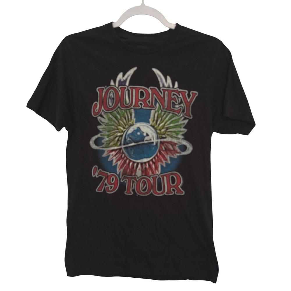 Journey 79 Tour Black T-Shirt S Black 100% Cotton Band Merch American Classics